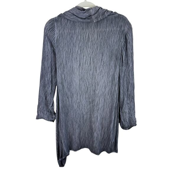 Soft Surroundings Gray Viscose Cowl Neck Gauze Fabric Lightweight Tunic Size M - Picture 2 of 6